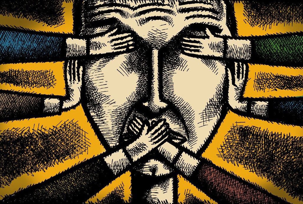 An illustration of censorship