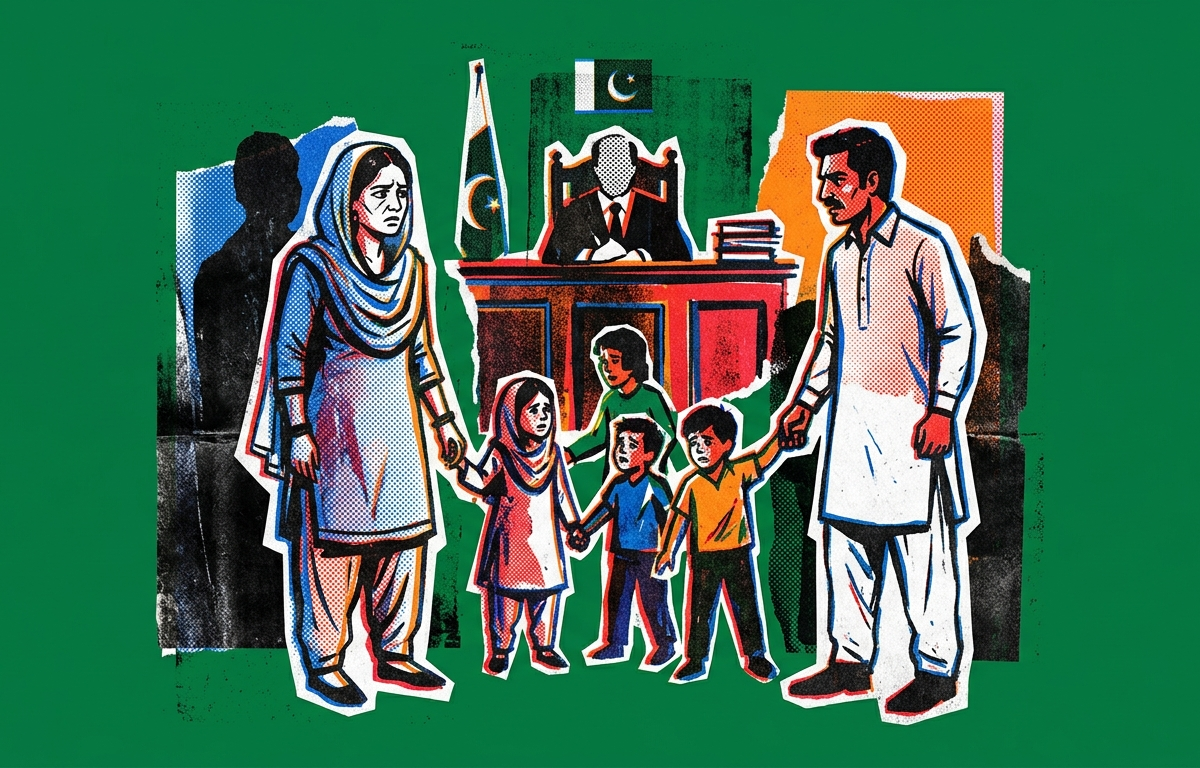 Illustration of a Custody Dispute in a Family Court at Karachi